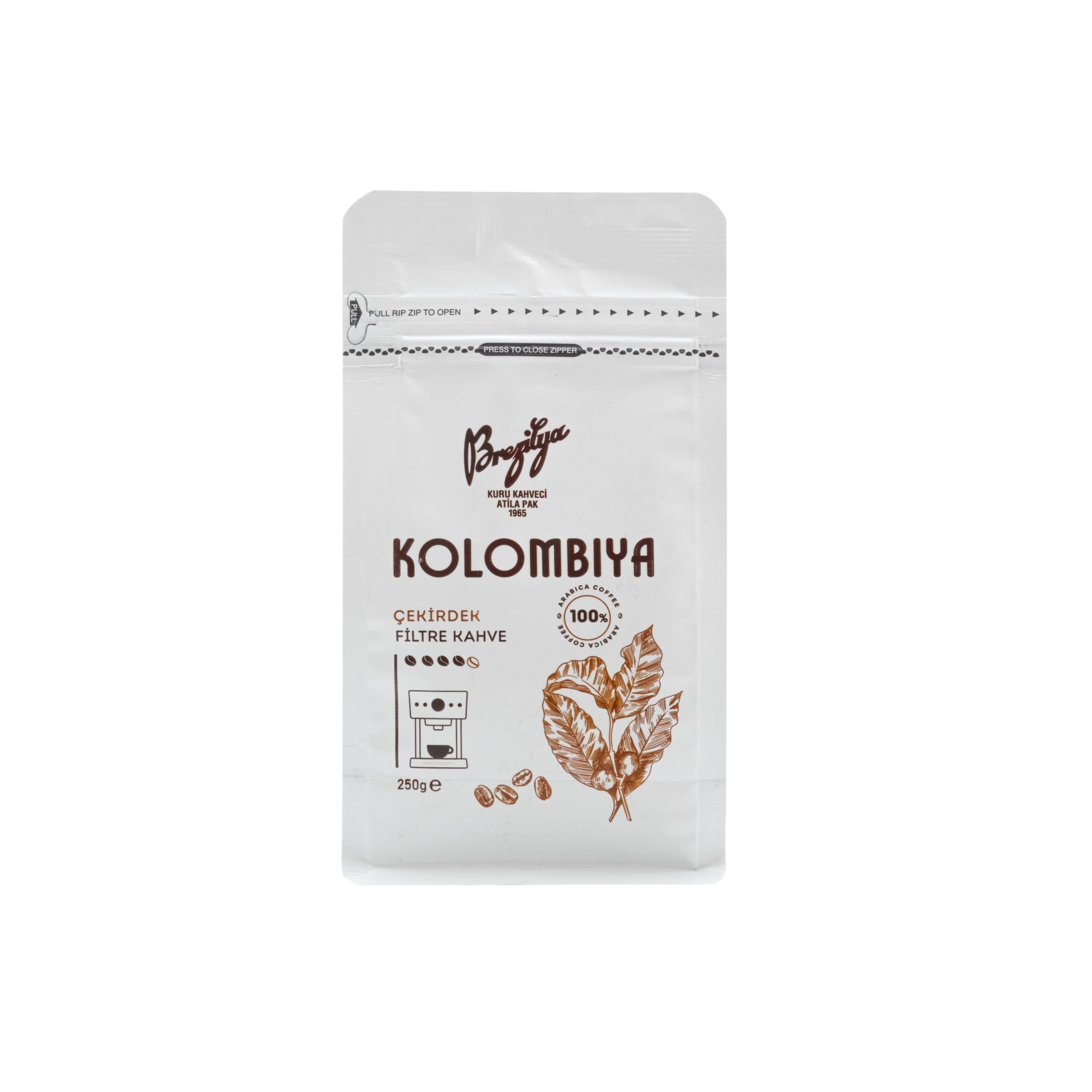 KOLOMBIYA ÇEKİRDEK KAHVE 250 GR