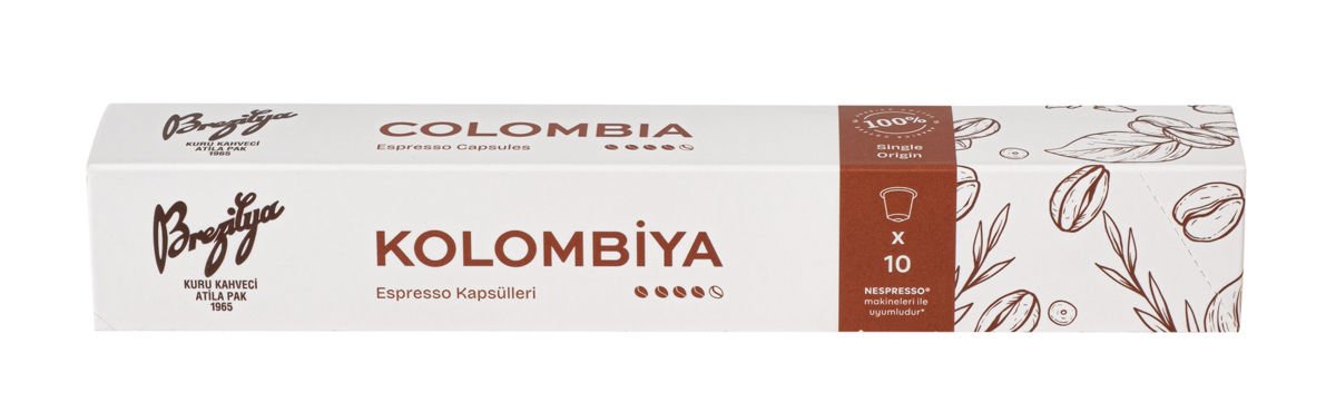 KOLOMBIYA KAPSÜL KAHVE 10'LU PAKET