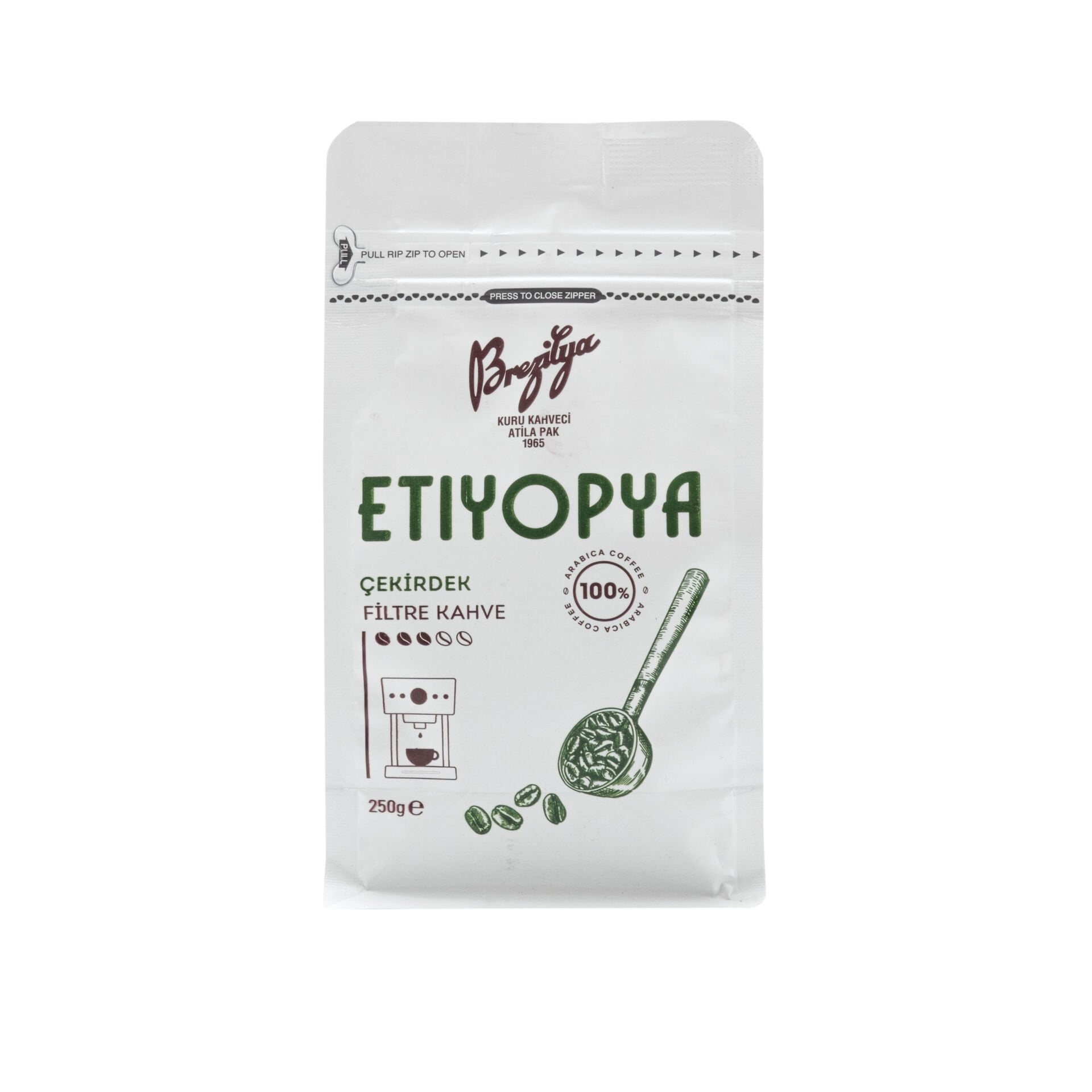 ETİYOPYA  ÇEKİRDEK KAHVE 250 GR