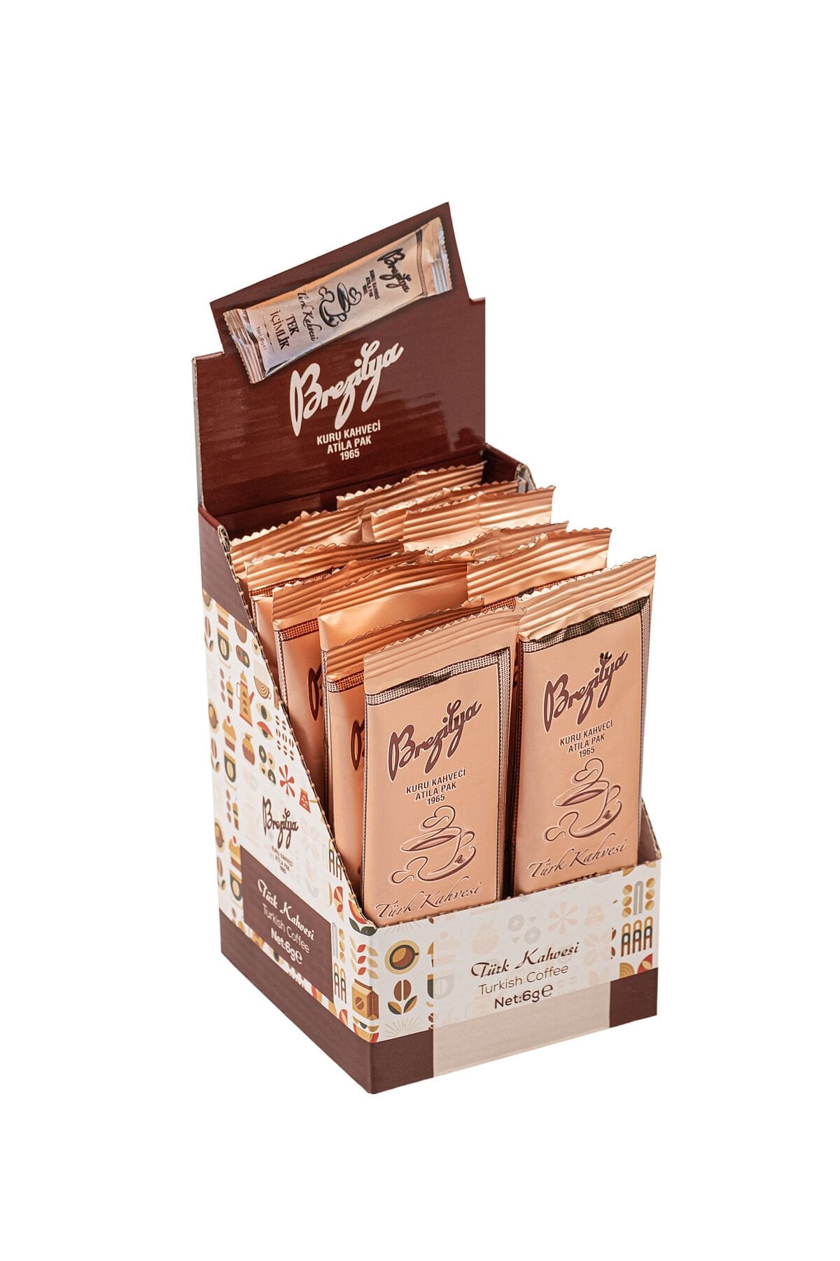 Brezilya Tek İçimlik Türk Kahvesi 12'li Paket